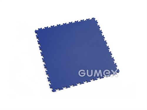 Fliese für hohe Belastung FORTELOCK 2020, 7mm, 510x510mm, 92°ShA, Dessin Leder, PVC, blau, 